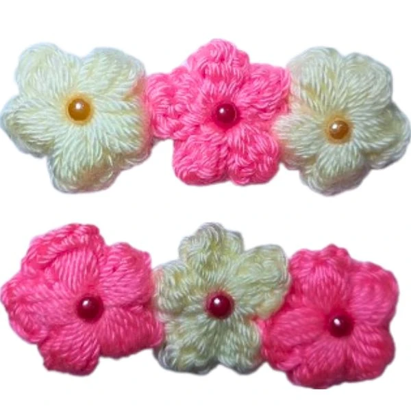 گیره مو زنانه مدل شکوفه بسته دو عددی