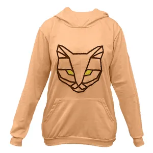 هودی زنانه مدل دورس گربه رنگ گلبهی 