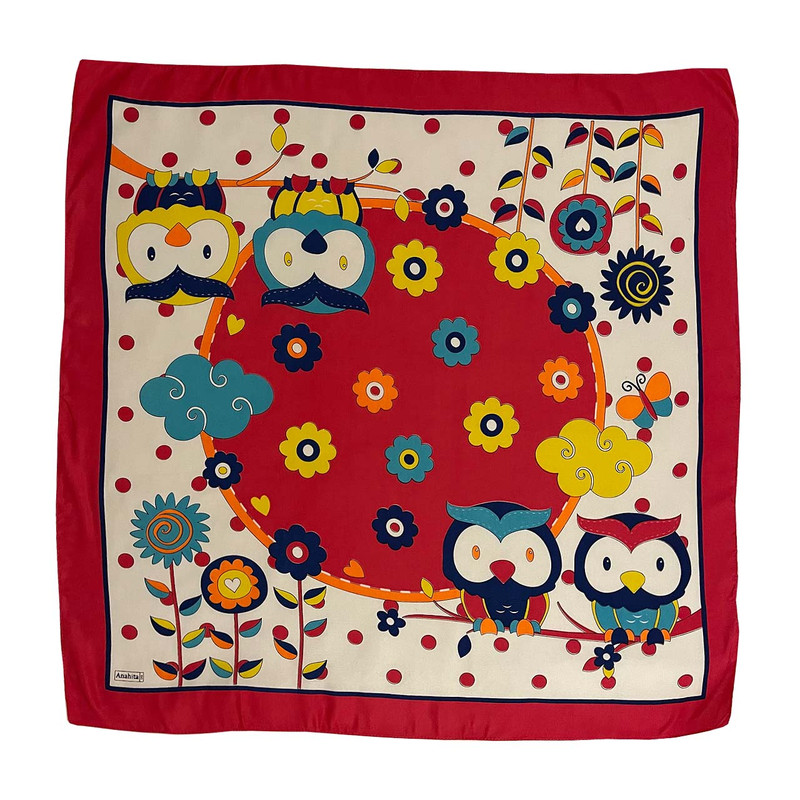 روسری دخترانه مدل OWL کد 00548