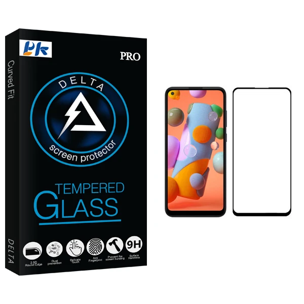 محافظ صفحه نمایش پی کی مدل Delta Glass مناسب برای گوشی موبایل سامسونگ Galaxy A11
