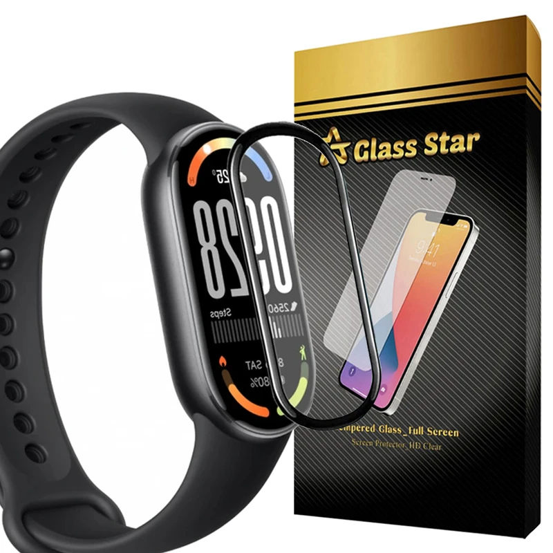 محافظ صفحه نمایش گلس استار مدل GWPM مناسب برای ساعت هوشمند شیائومی Smart Band 10