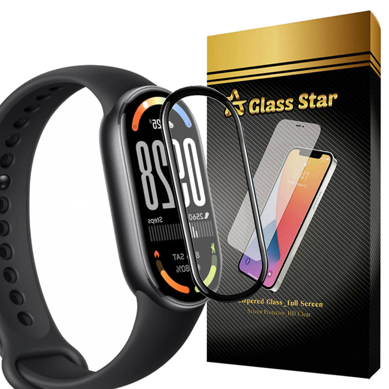 محافظ صفحه نمایش گلس استار مدل GWPM مناسب برای ساعت هوشمند شیائومی Smart Band 10