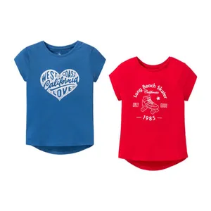 تی شرت آستین کوتاه دخترانه پیپرتس مدل K0126 مجموعه 2 عددی