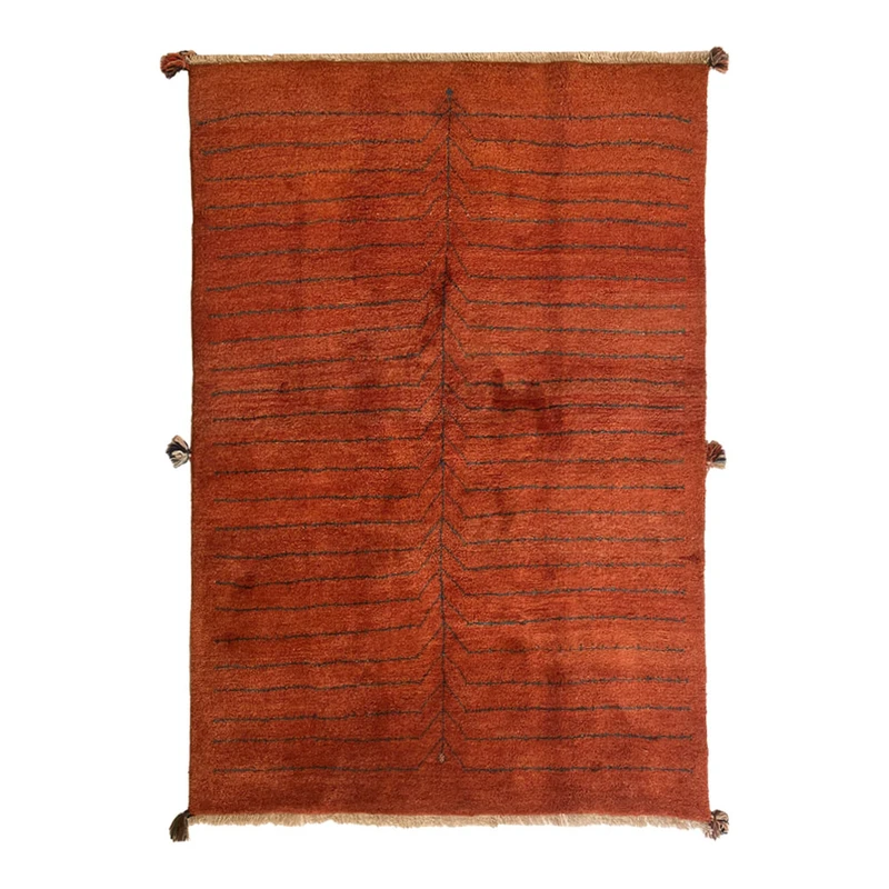 گبه دستبافت قشقایی سه متری کد NKP.RJ0048 زمینه قرمز