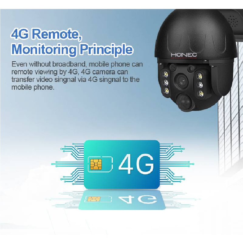 دوربین مداربسته تحت شبکه هونک مدل خورشیدی HN-S558-4G-BLK