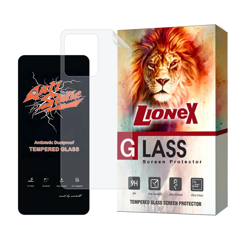 محافظ صفحه نمایش آنتی استاتیک لایونکس مدل ANTNABKLI  مناسب برای گوشی موبایل شیائومی Redmi Note 12 4G به همراه محافظ پشت گوشی