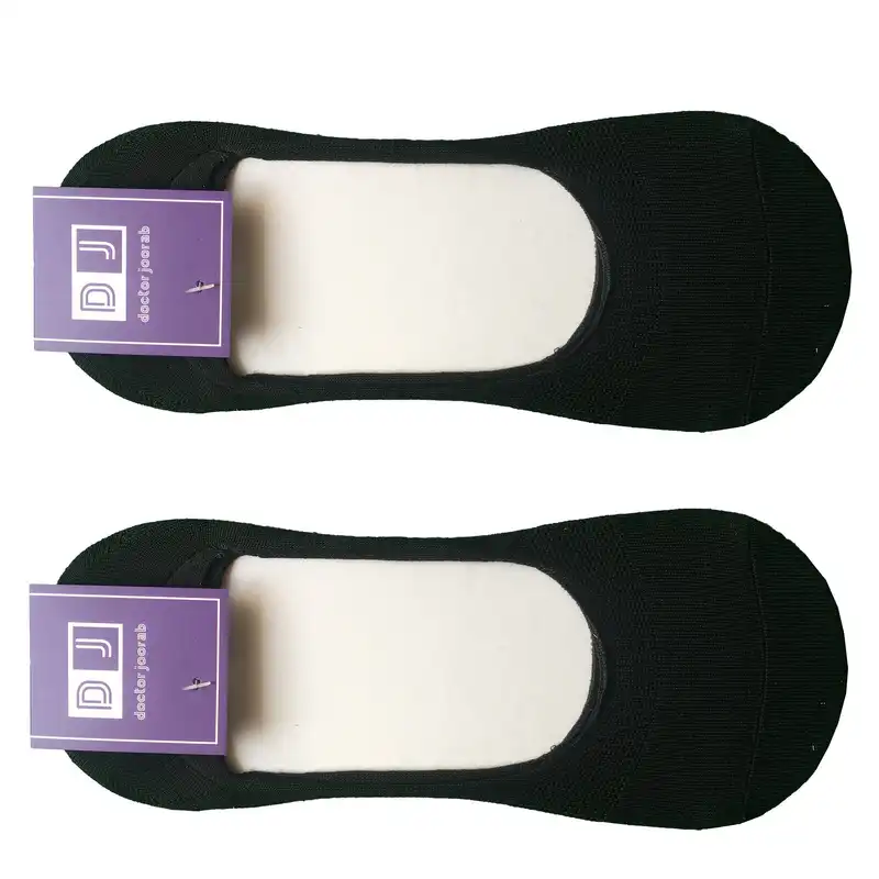 جوراب کالج زنانه دکتر جوراب مدل رو انگشتی ژله دار بسته 2 عددی