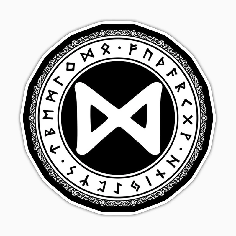 استیکر لپ تاپ و موبایل بووم طرح Ruune Dagaz کد LB1