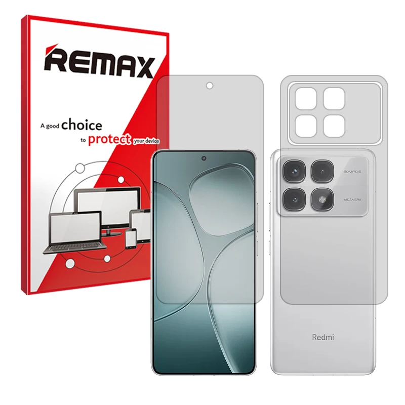 محافظ صفحه نمایش مات ریمکس مدل هیدروژلی مناسب برای گوشی موبایل شیائومی Redmi K70 Ultra به همراه محافظ پشت گوشی