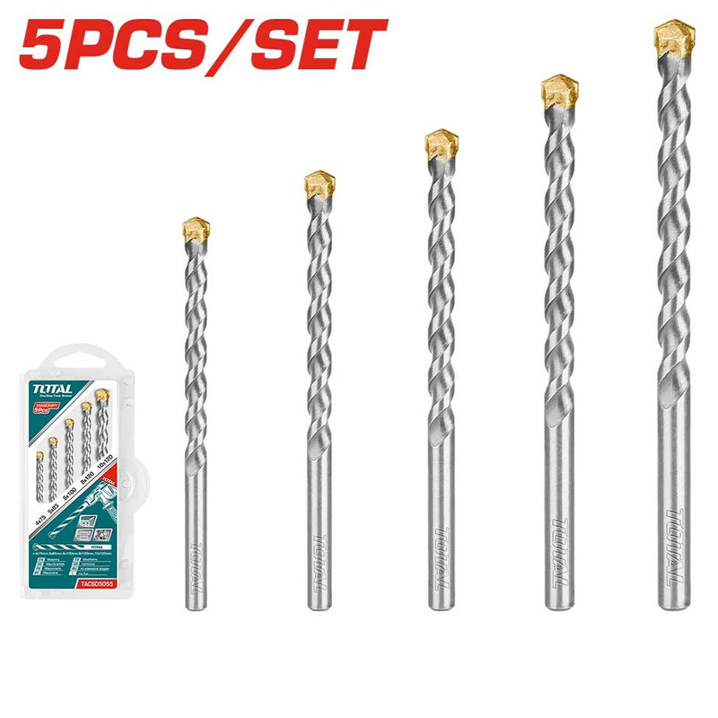 مته دیوار توتال مدل TACSD5055 مجموعه 5 عددی مته دیوار توتال مدل TACSD5055 مجموعه 5 عددی