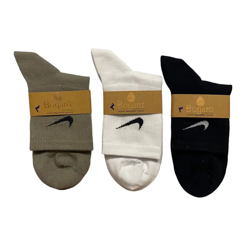 جوراب ورزشی مردانه مدل نانو مجموعه 3 عددی