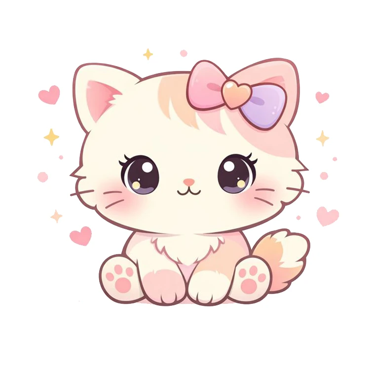 استیکر پارچه و لباس پاد آفرین مدل گربه کیوت کد 699