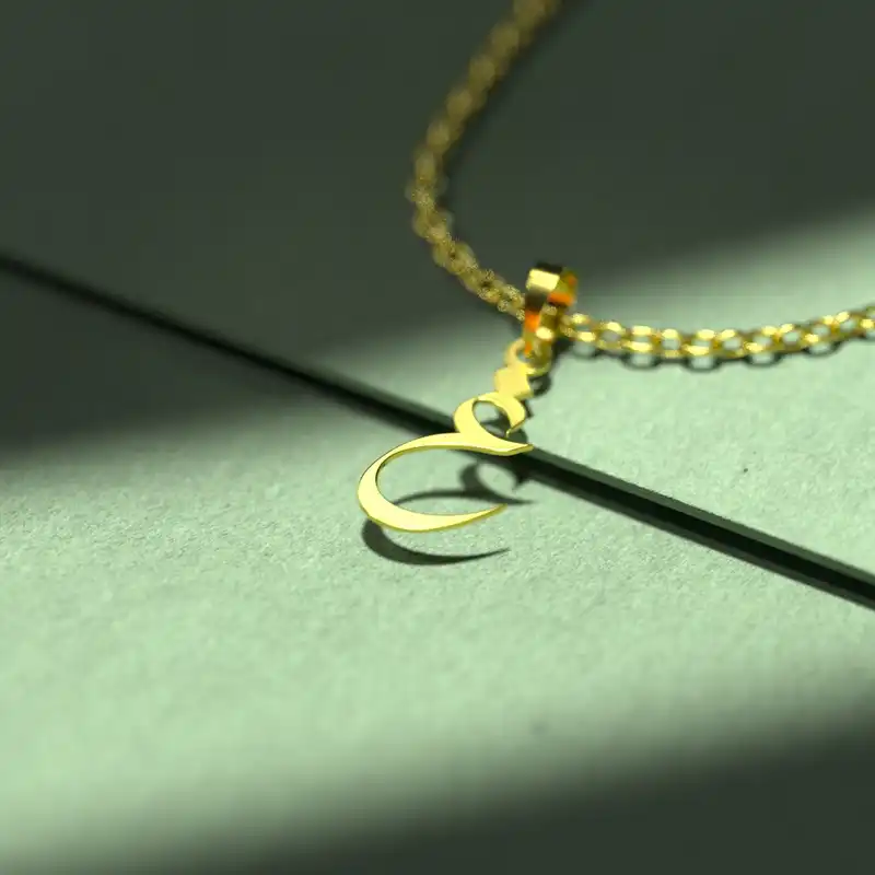 گردنبند طلا 18 عیار زنانه مدوپد مدل حرف غ کد I3-1-1802