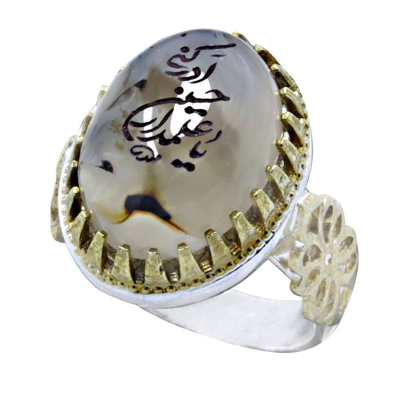 انگشتر نقره مردانه مدل شجر خطی کد 40w