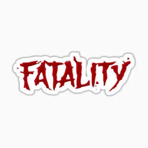 استیکر لپ تاپ و موبایل بووم طرح مورتال کومبت مدل Fatality کد MR9