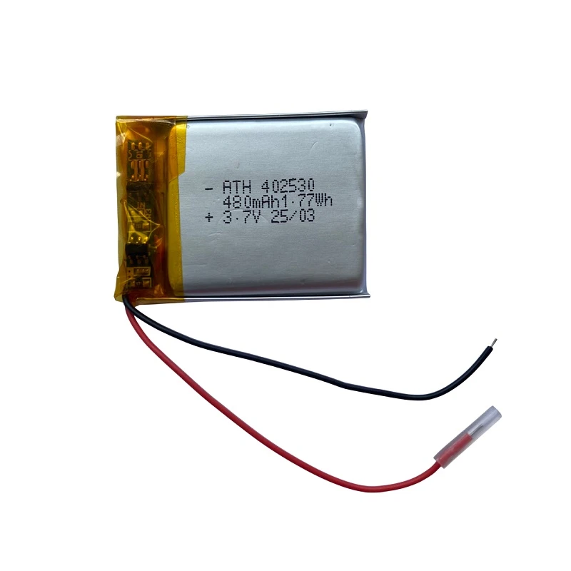 باتری لیتیوم -یون قابل شارژ کد 402530 ظرفیت 480 میلی آمپر ساعت مناسب برای ساعت هوشمند و ریموت دزدگیر خودرو