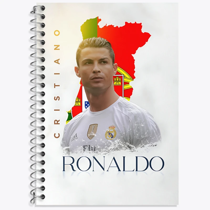 دفتر زبان 50 برگ خندالو مدل سه خط طرح کریستیانو رونالدو کد N4545