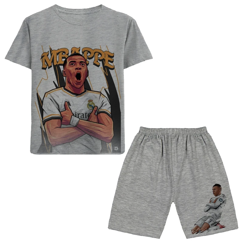 ست تی شرت و شلوارک پسرانه مدل فوتبالیست کد A151