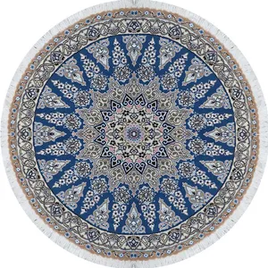 فرش دستباف یک متر و نیم مدل گرد کد 11