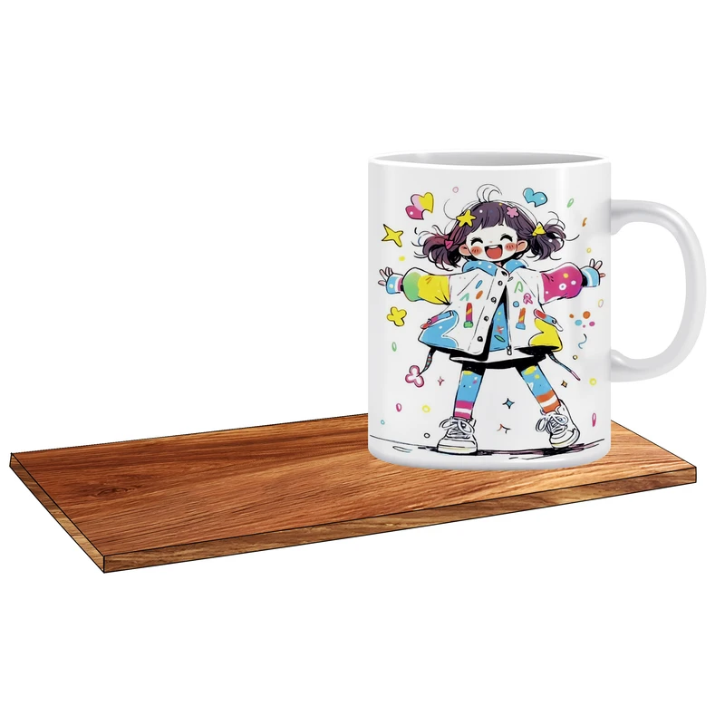 ماگ ال ایکس پی طرح بهترین کادوی دخترانه کد 405 به همراه زیر لیوانی