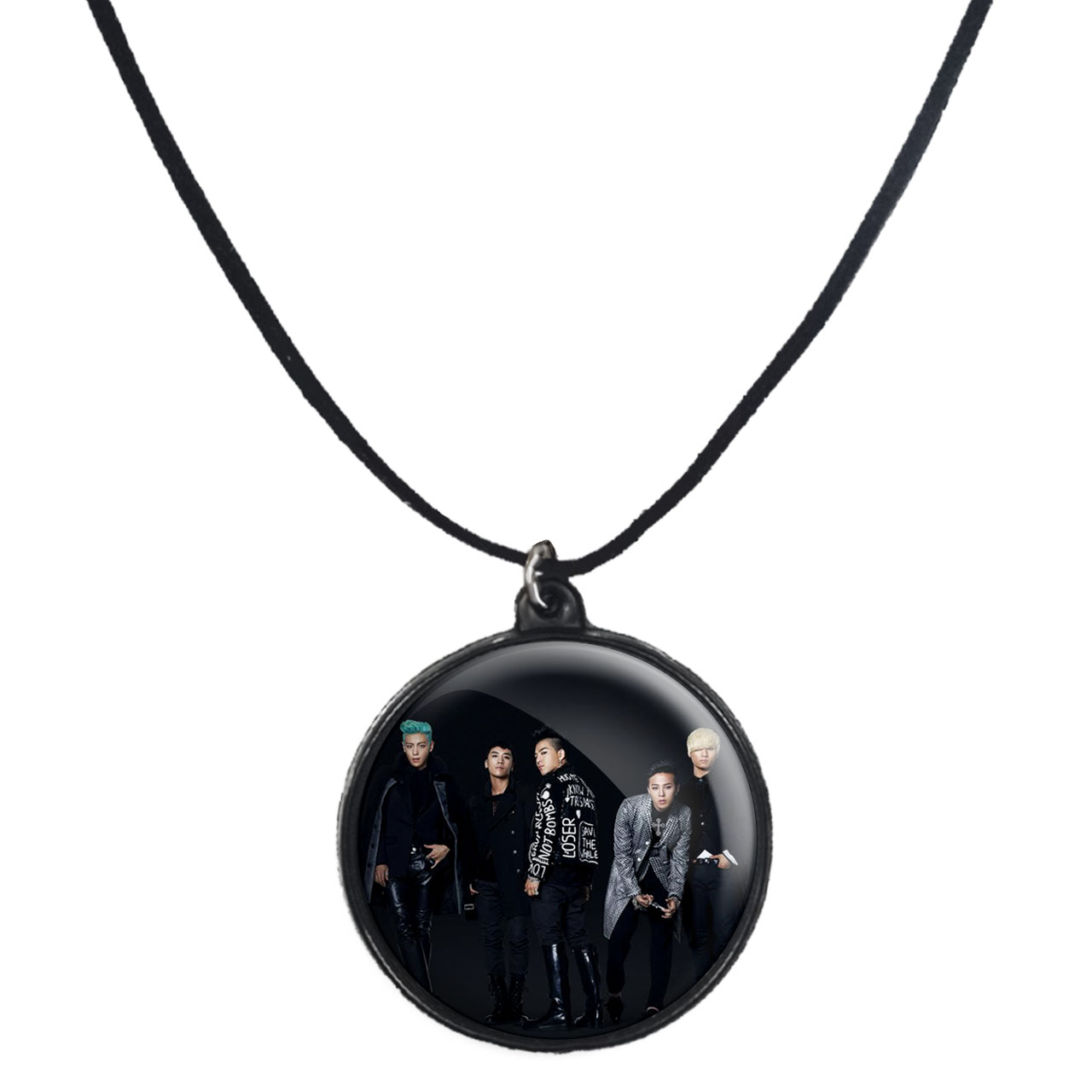 گردنبند پرمانه طرح گروه موسیقی BIG BANG کد pmb.15174 مدل دو طرفه