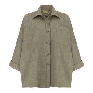 مانتو زنانه السانا مدل آرمانا کد 222510 رنگ سبز تیره