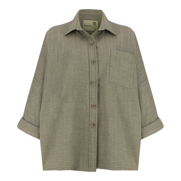 مانتو زنانه السانا مدل آرمانا کد 222510 رنگ سبز تیره