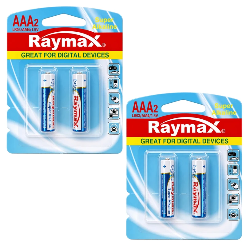باتری نیم قلمی رایمکس مدل Super Alkaline بسته 4 عددی