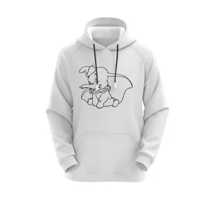 هودی زنانه مدل فیل کد E87 رنگ سفید