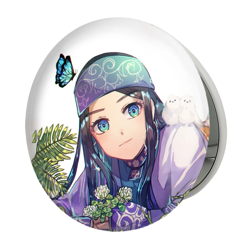 آینه جیبی خندالو طرح اسیرپا انیمه کامویی طلایی Golden Kamuy مدل تاشو کد 23711 