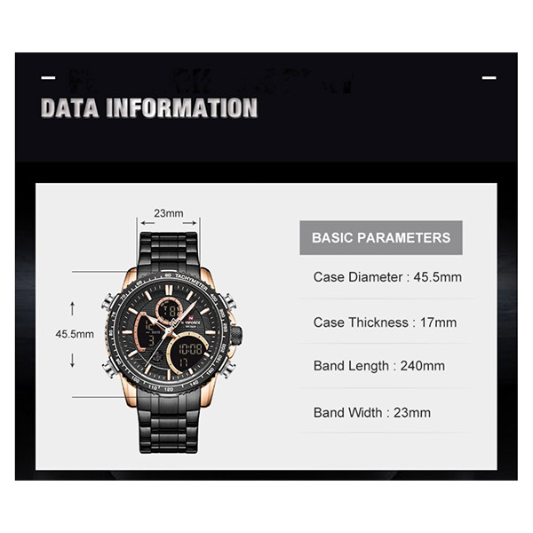 ساعت مچی عقربه‌ای مردانه نیوی فورس مدل NF9182 RGB