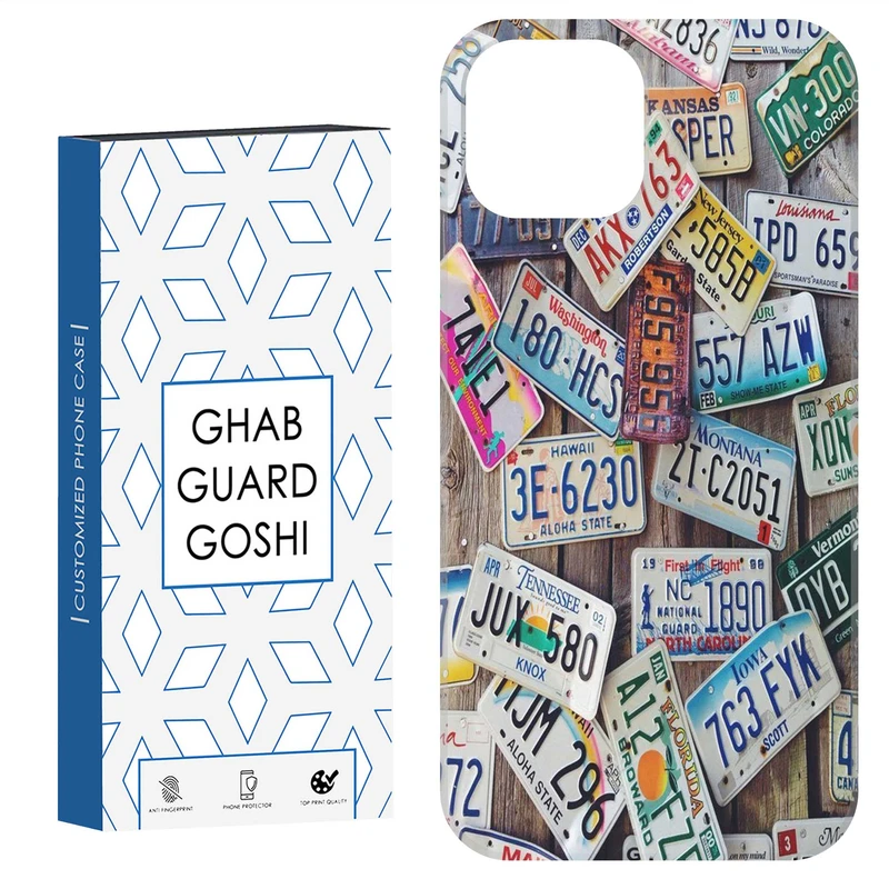 کاور قاب گارد گوشی طرح پلاک کد Dimo-765 مناسب برای گوشی موبایل اپل IPHONE 13 / 14