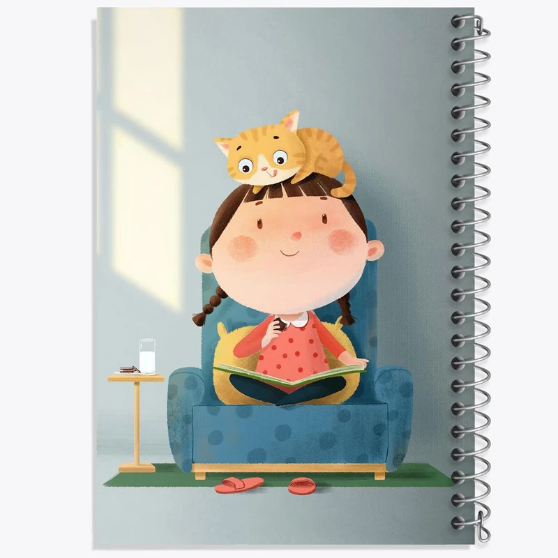 دفتر ژورنال نویسی 50 برگ خندالو مدل نقطه ای طرح دخترانه فانتزی کد 25712