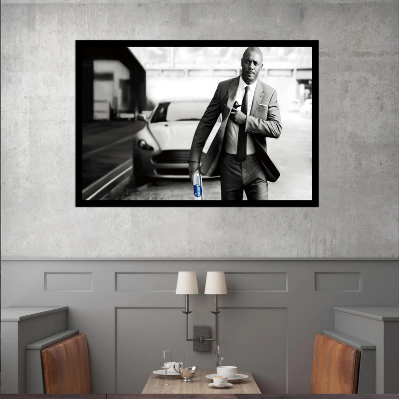 تابلو بکلیت طرح مشاهیر سینمای جهان ادریس البا مدل قاب شاسی B-s10050