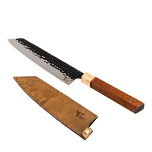 چاقو آشپزخانه کوکینگ فلیم مدل A3 به همراه غلاف چرمی