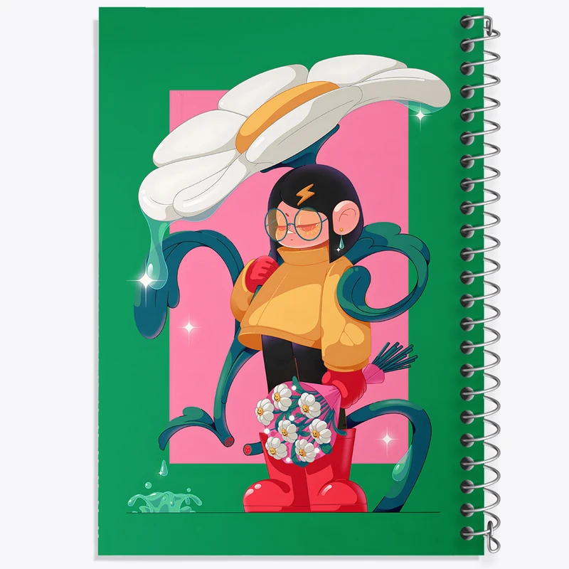 دفتر مشق 50 برگ خندالو طرح دخترانه کد N4808