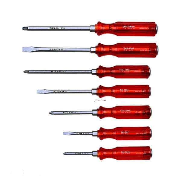 پیچ گوشتی ضربه خور توسن کد PZT-007 مجموعه 7 عددی