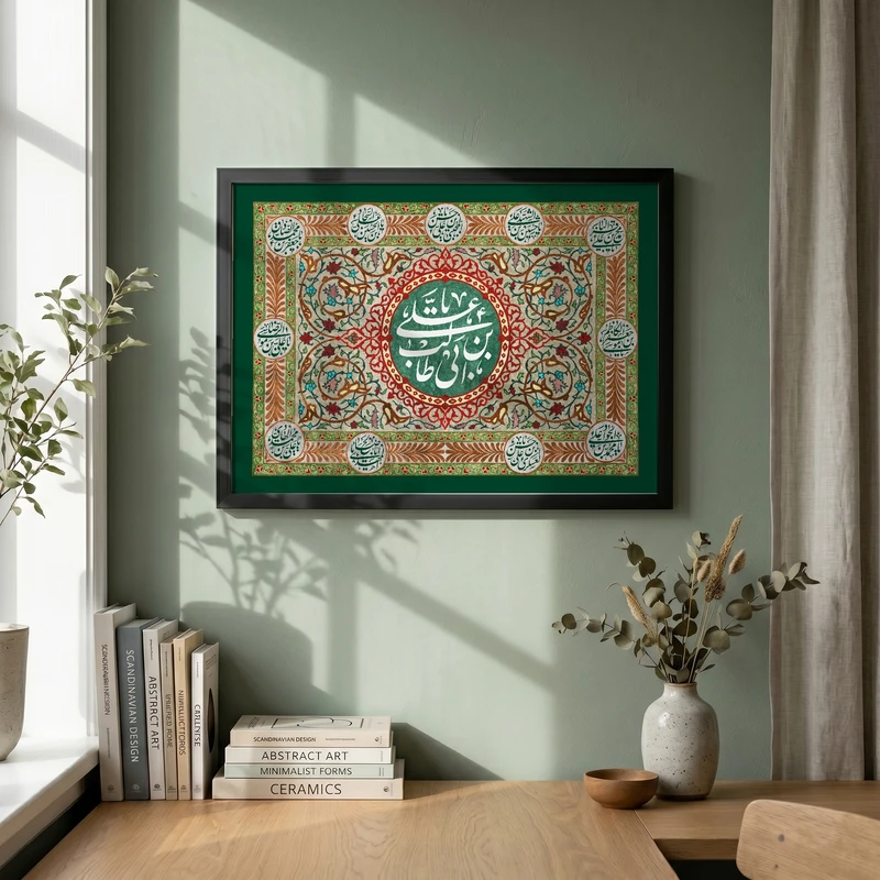 تابلو طرح عید غدیر مدل G14563 فریم مشکی