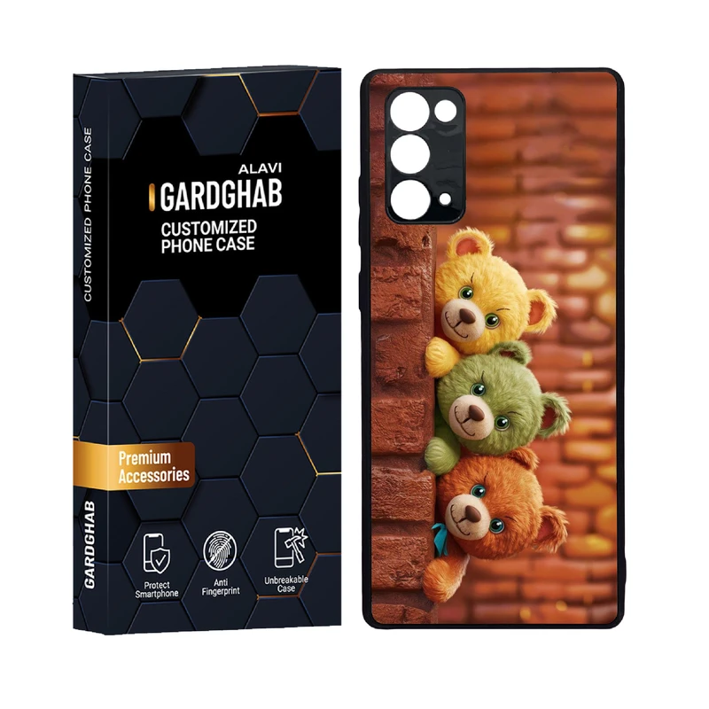 کاور گارد قاب علوی مدل دور ژله ای پشت گلس کارتونی و انیمه مناسب برای گوشی موبایل سامسونگ Galaxy Note 20