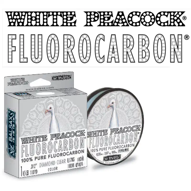 نخ ماهیگیری بالساکس مدل White Peacock-Fluorocarbon سایز 0.18 میلی متر