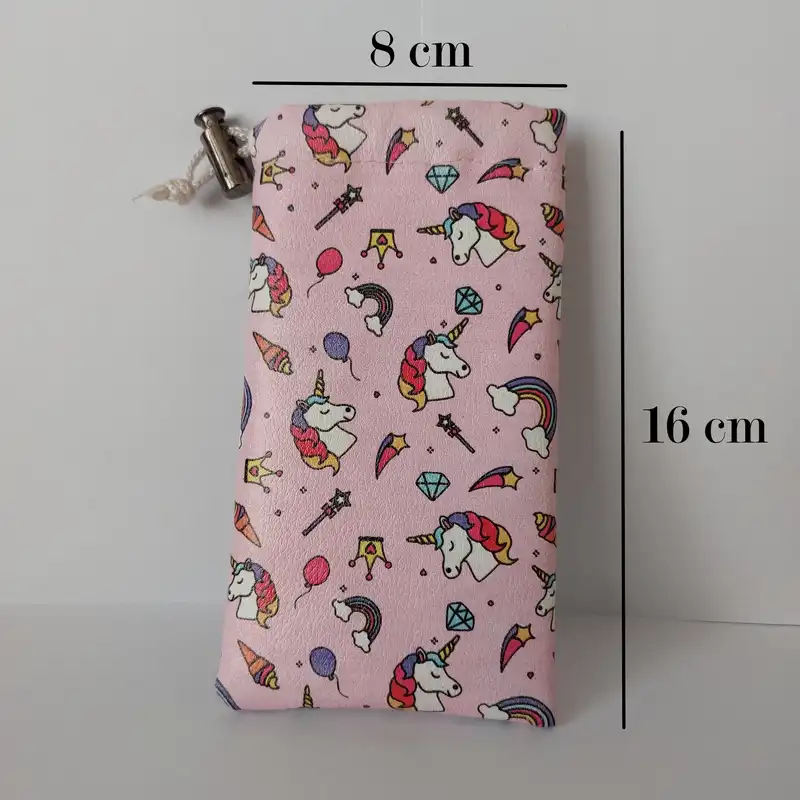 کیف عینک مدل اسب تک شاخ رنگ صورتی