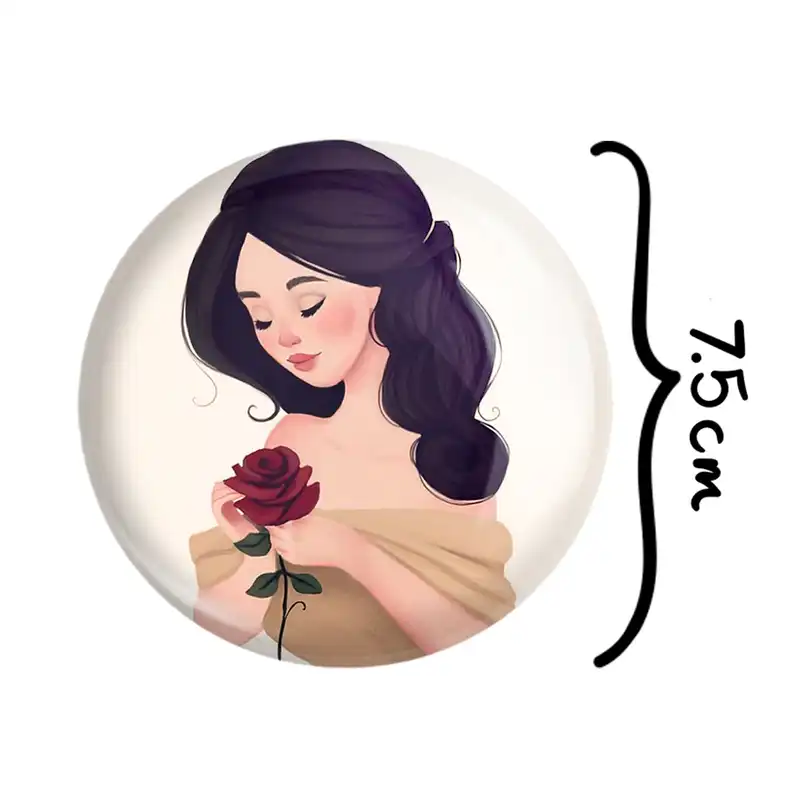 آینه جیبی خندالو طرح دخترونه مدل تاشو کد 1654