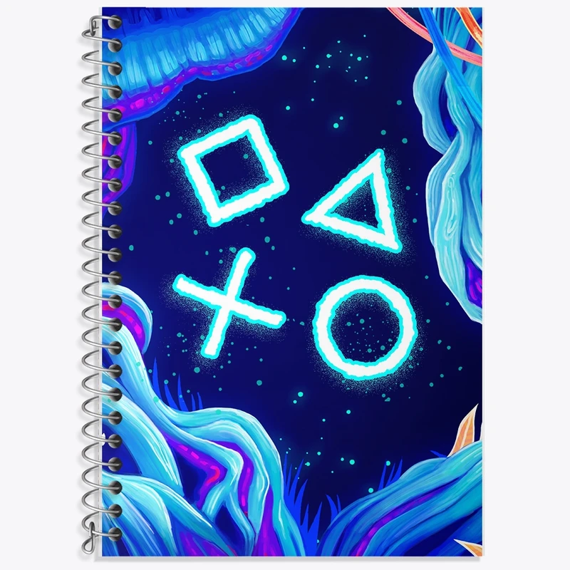 دفتر زبان 50 برگ خندالو مدل سه خط طرح Game کد F2393