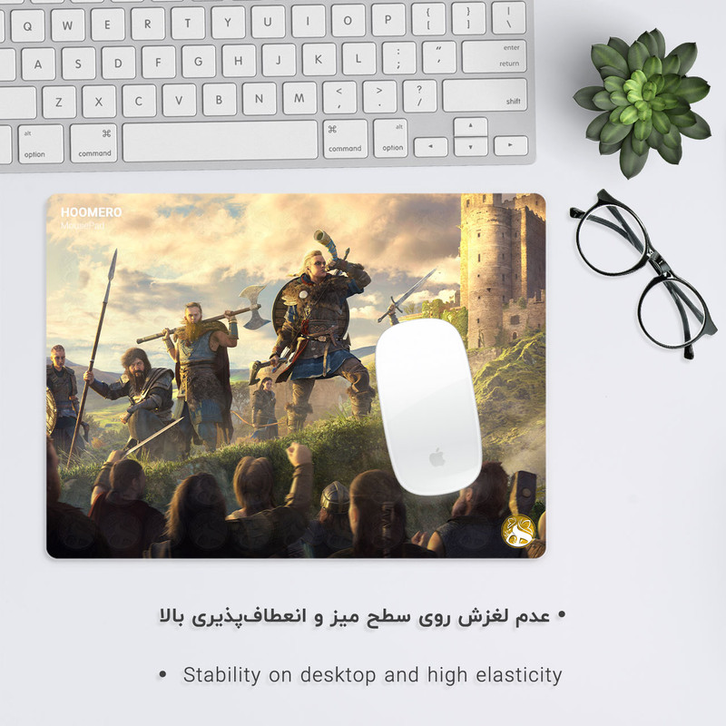 ماوس پد هومرو مدل A3259 طرح بازی اساسینز کرید والهالا 2