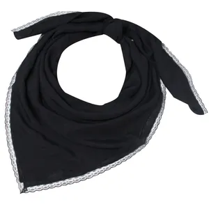 روسری زنانه آنالیا مدل نخی تابستانه ساده دور دانتل کد a-7093