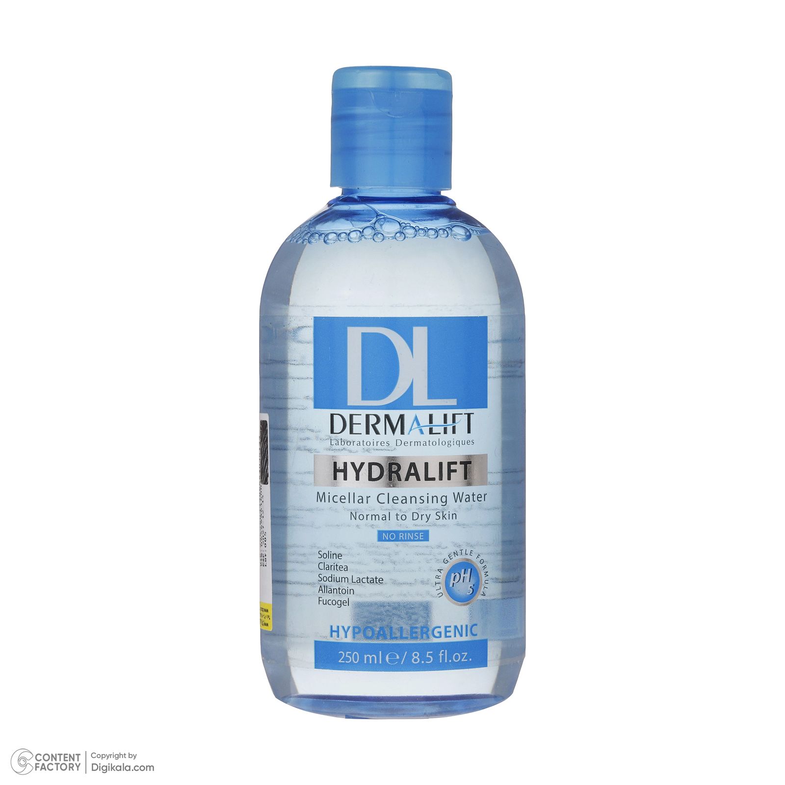 محلول پاک کننده آرایش صورت درمالیفت مدل HYDRALIFT مناسب برای پوست های معمولی و خشک حجم 250 میلی لیتر -  - 3