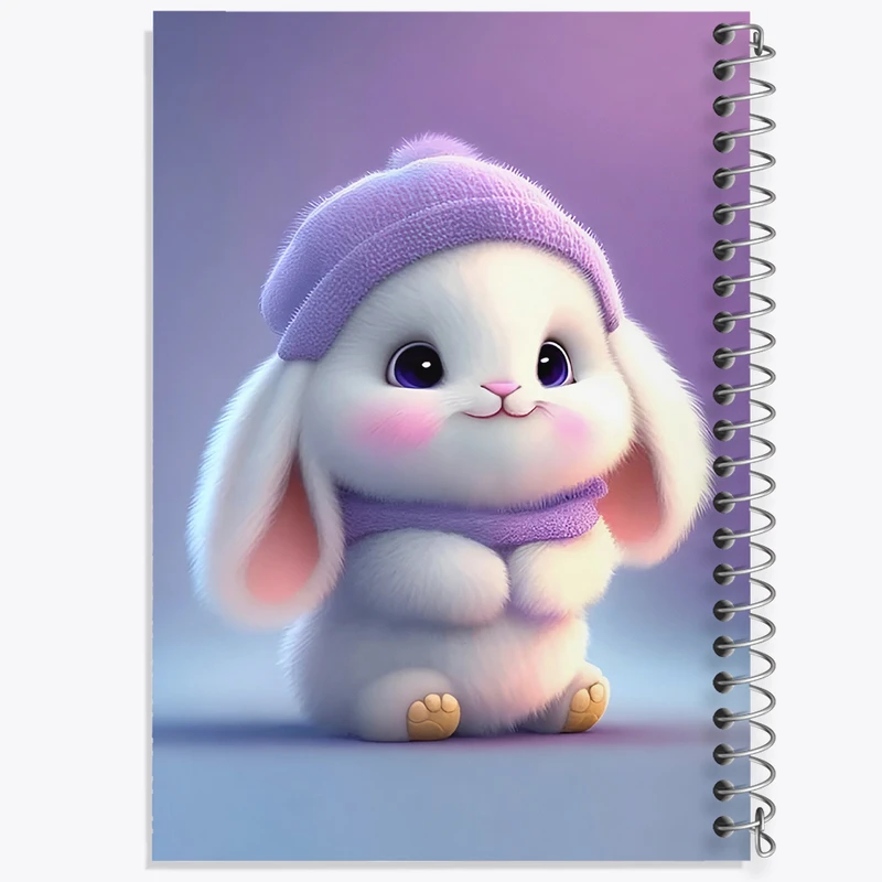 دفتر شطرنجی 50 برگ خندالو طرح خرگوش بامزه کد F5755