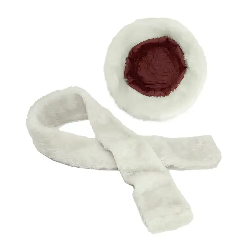 ست کلاه و شال گردن بافتنی مدل فرحی