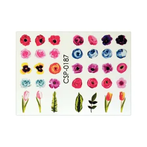 برچسب لنز ناخن مدل گل کد187