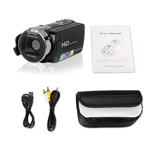 دوربین فیلم برداری مدل FHD 1080P 24MP 3.0 LCD display 16X zoom camera